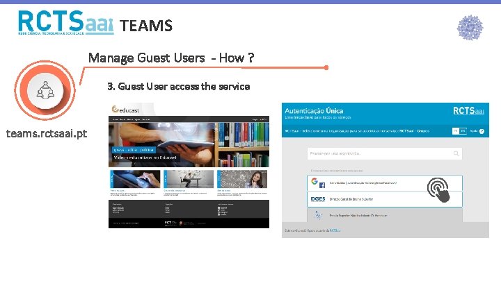 TEAMS Manage Guest Users - How ? 3. Guest User access the service teams.