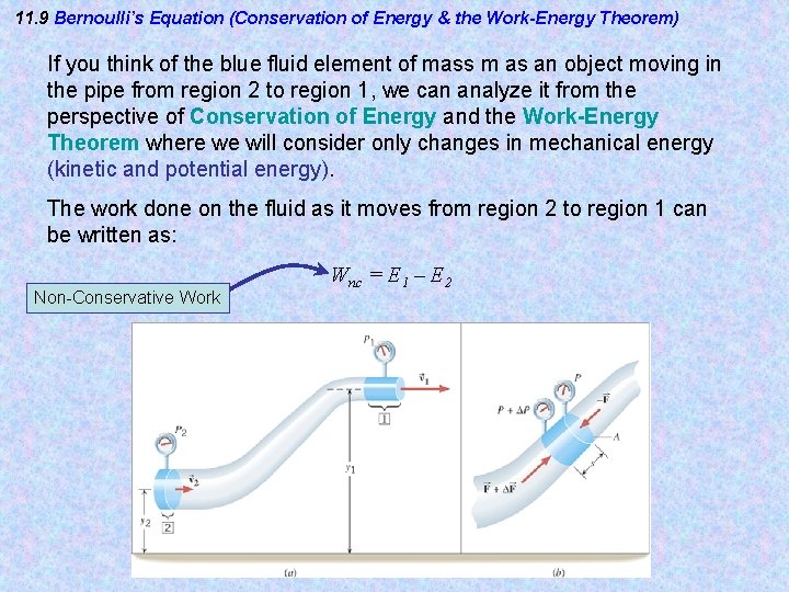 11. 9 Bernoulli’s Equation (Conservation of Energy & the Work-Energy Theorem) If you think 11. 9 Bernoulli’s Equation (Conservation of Energy & the Work-Energy Theorem) If you think
