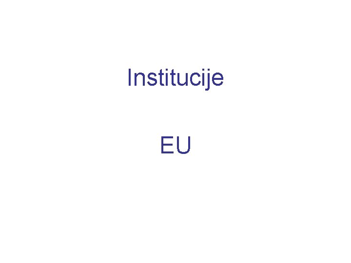 Institucije EU 