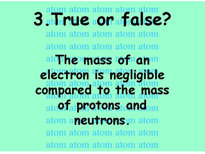 atom atom atom atom atom atom atom The mass of an atom atom electron