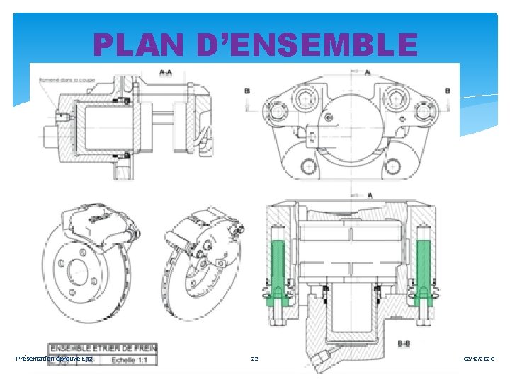 PLAN D’ENSEMBLE Présentation épreuve E 32 22 02/12/2020 