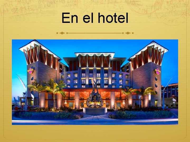 En el hotel 