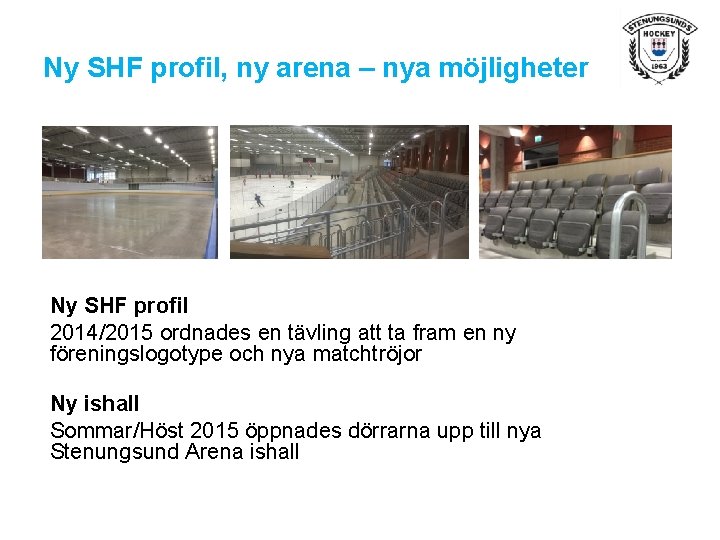 Ny SHF profil, ny arena – nya möjligheter Ny SHF profil 2014/2015 ordnades en