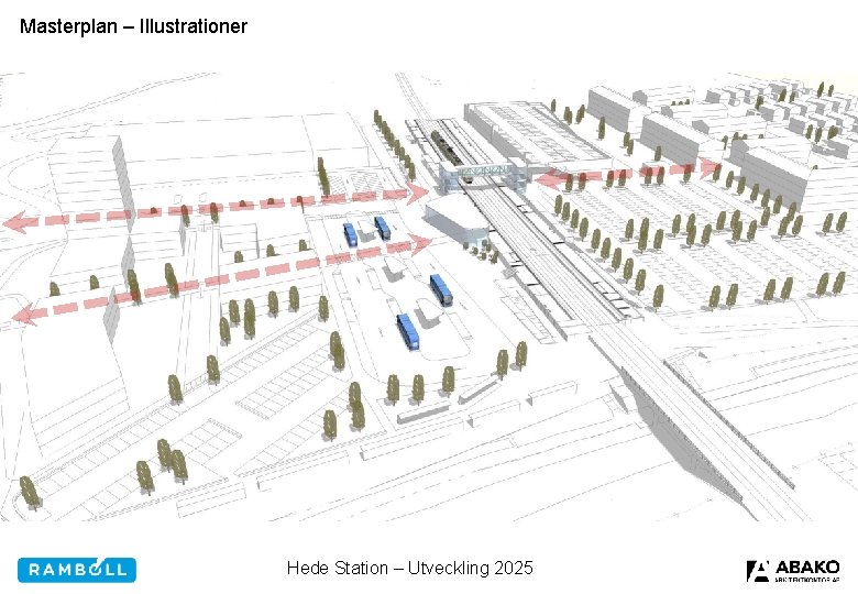 Masterplan – Illustrationer Hede Station – Utveckling 2025 