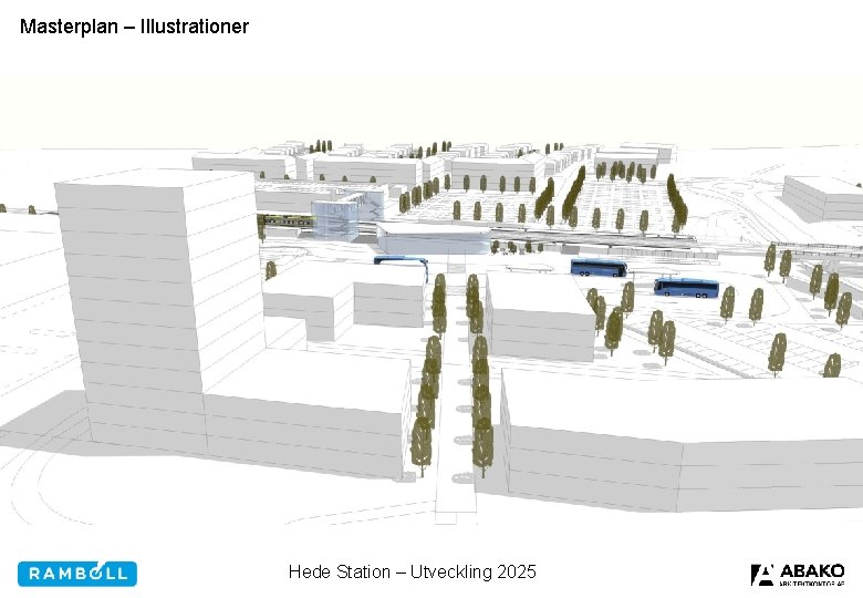 Masterplan – Illustrationer Hede Station – Utveckling 2025 