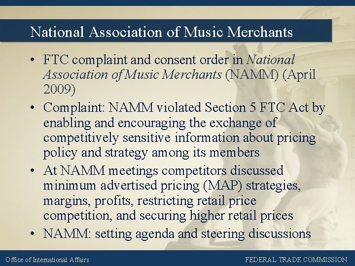 National Association of Music Merchants • FTC complaint and consent order in National Association