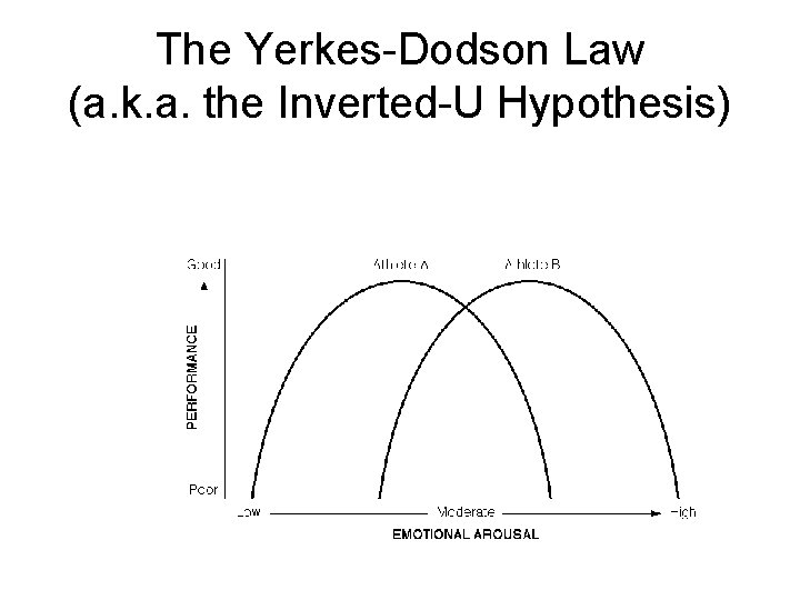 The Yerkes-Dodson Law (a. k. a. the Inverted-U Hypothesis) 