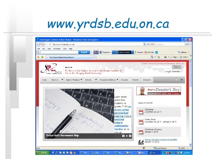www. yrdsb. edu. on. ca www. yrdsb. edu. on. ca