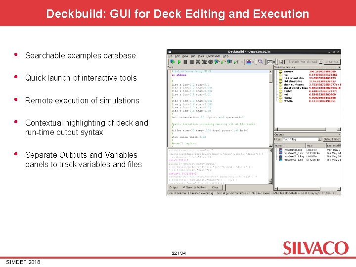 Deckbuild: GUI for Deck Editing and Execution • Searchable examples database • Quick launch Deckbuild: GUI for Deck Editing and Execution • Searchable examples database • Quick launch