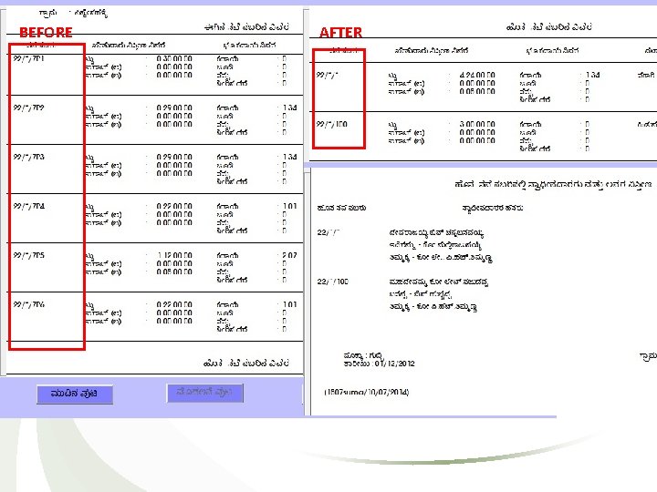 BEFORE AFTER 