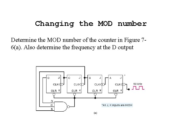Changing the MOD number Determine the MOD number of the counter in Figure 76(a).