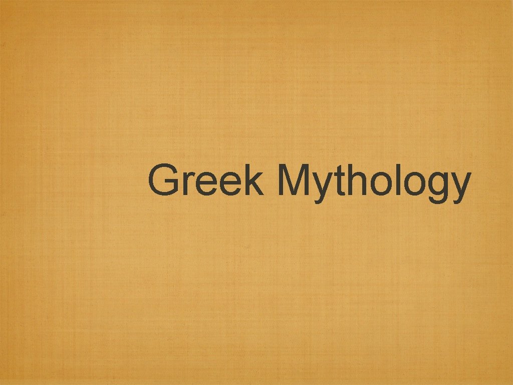 Greek Mythology 