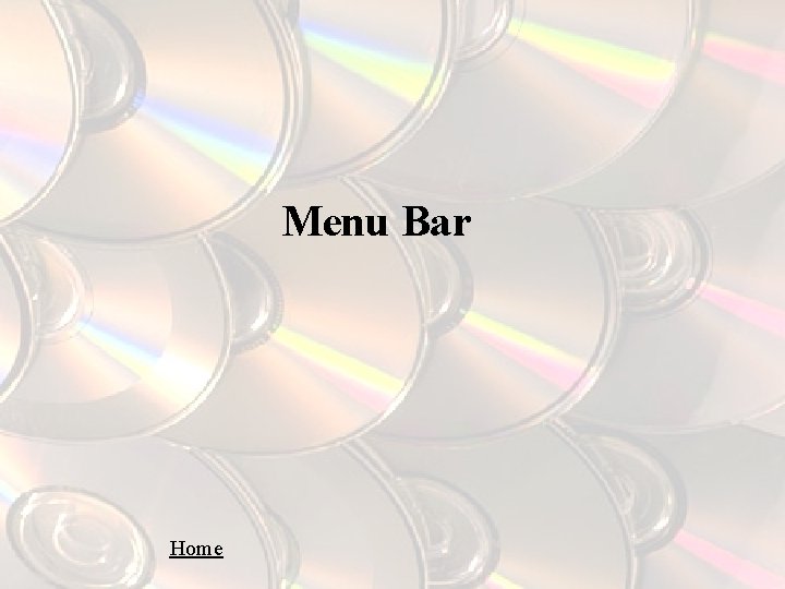 Menu Bar Home 