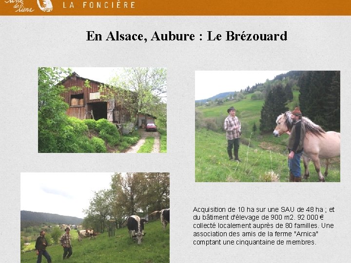 La Bourdinière En Alsace, Aubure : Le Brézouard Dans le Perche, le collectif agricole