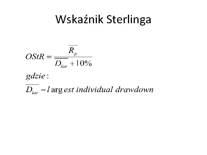 Wskaźnik Sterlinga 