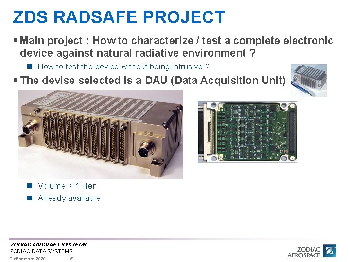 ZDS RADSAFE PROJECT § Main project : How to characterize / test a complete