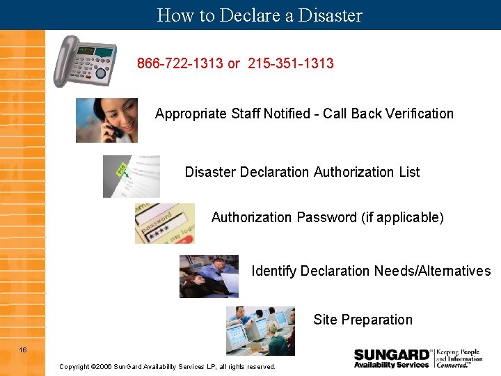 How to Declare a Disaster 866 -722 -1313 or 215 -351 -1313 Appropriate Staff