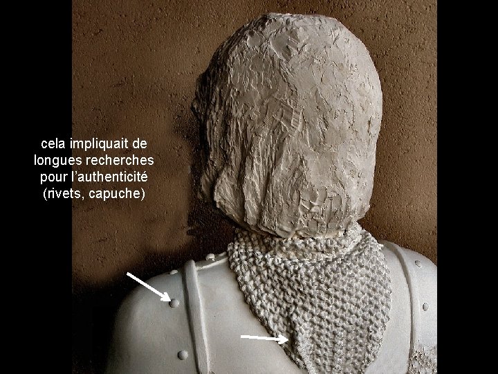 cela impliquait de longues recherches pour l’authenticité (rivets, capuche) 