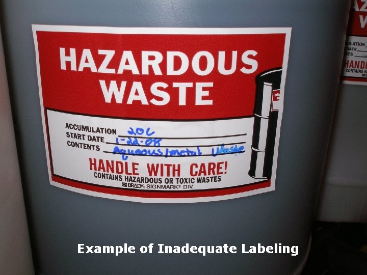 NORTH AMERICA Example of Inadequate Labeling NORTH AMERICA www. Veolia. ES. com TECHNICAL SOLUTIONS