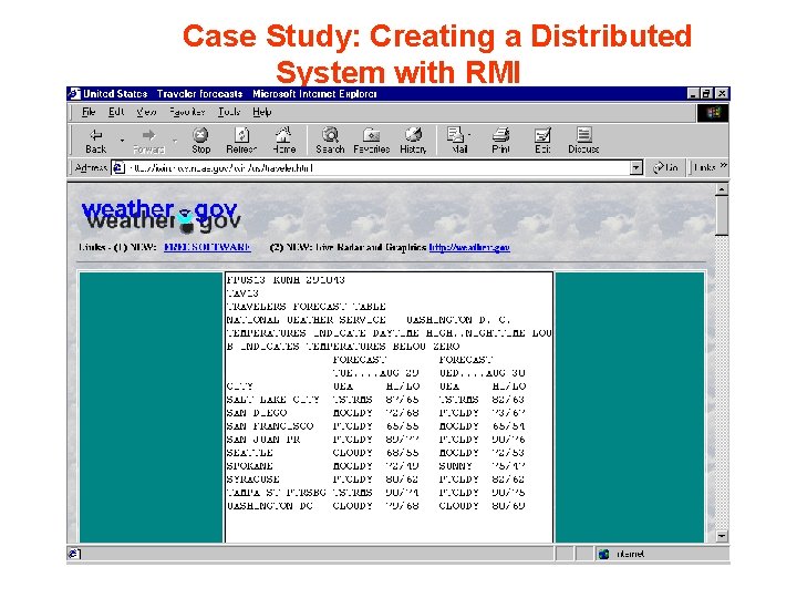 Case Study: Creating a Distributed System with RMI 