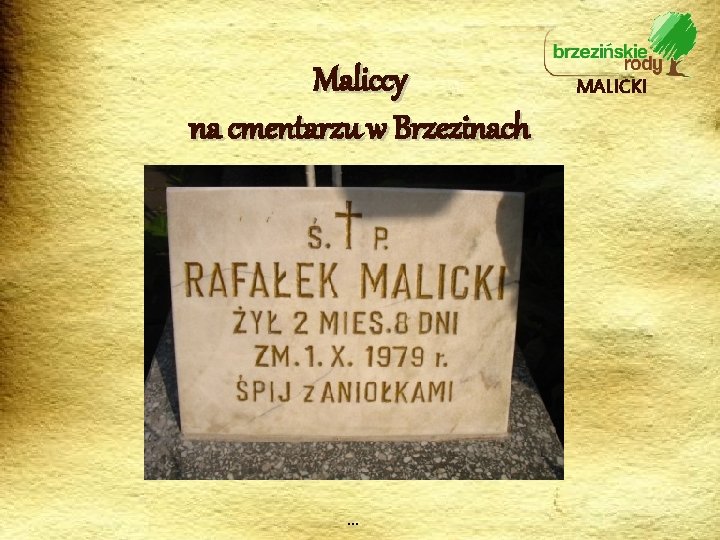 Maliccy na cmentarzu w Brzezinach … MALICKI 