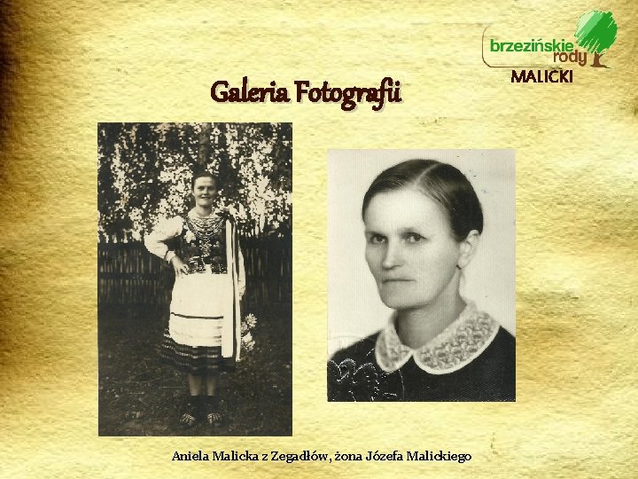 Galeria Fotografii Aniela Malicka z Zegadłów, żona Józefa Malickiego MALICKI 