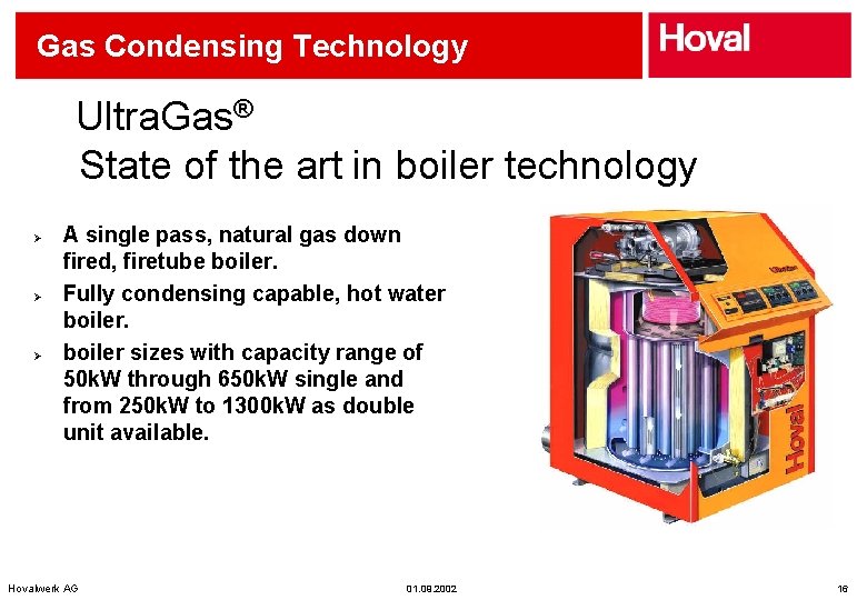 Gas Condensing Technology Ultra. Gas® State of the art in boiler technology Ø Ø
