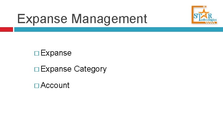 Expanse Management � Expanse � Account Category 