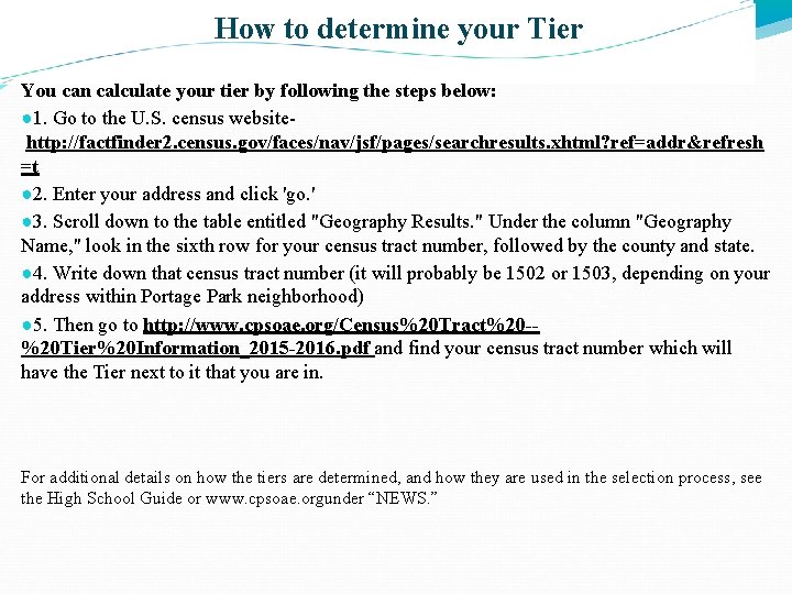 How to determine your Tier You can calculate your tier by following the steps How to determine your Tier You can calculate your tier by following the steps