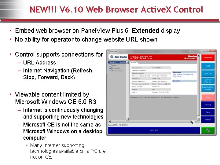 NEW!!! V 6. 10 Web Browser Active. X Control • Embed web browser on