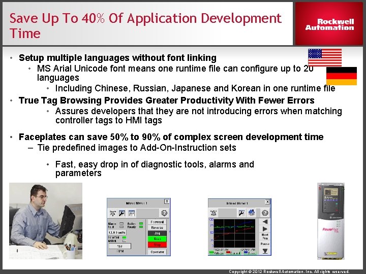 Save Up To 40% Of Application Development Time • Setup multiple languages without font