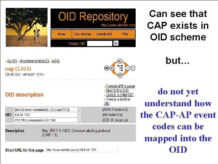 Can see that CAP exists in OID scheme but… do not yet understand how
