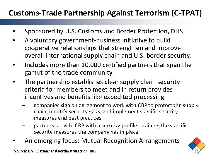 Customs‐Trade Partnership Against Terrorism (C‐TPAT) • • Sponsored by U. S. Customs and Border Customs‐Trade Partnership Against Terrorism (C‐TPAT) • • Sponsored by U. S. Customs and Border