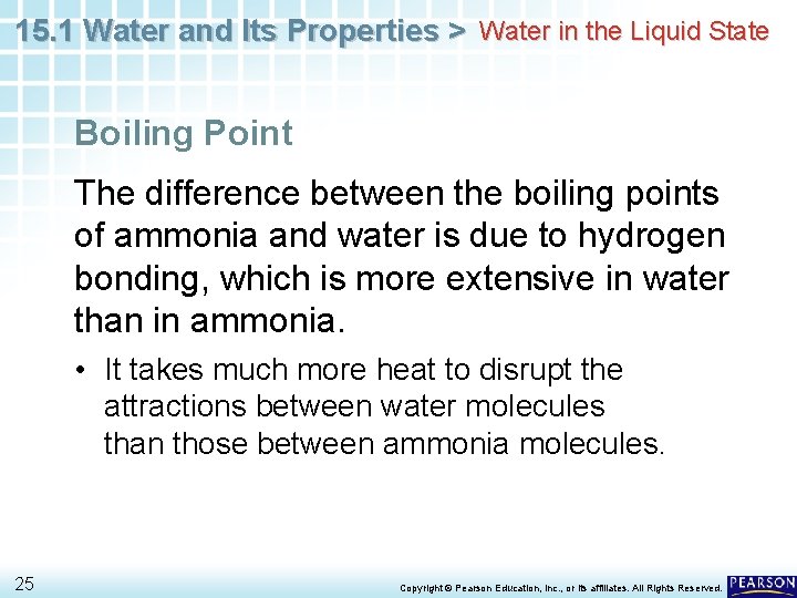 15. 1 Water and Its Properties > Water in the Liquid State Boiling Point 15. 1 Water and Its Properties > Water in the Liquid State Boiling Point