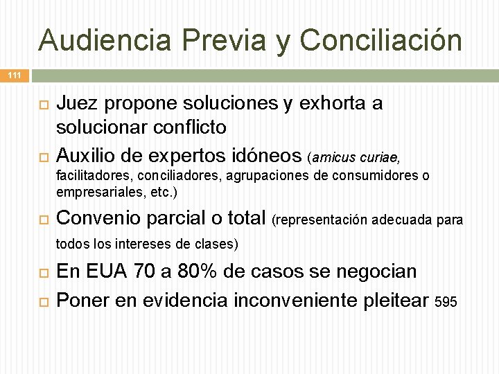 Audiencia Previa y Conciliación 111 Juez propone soluciones y exhorta a solucionar conflicto Auxilio