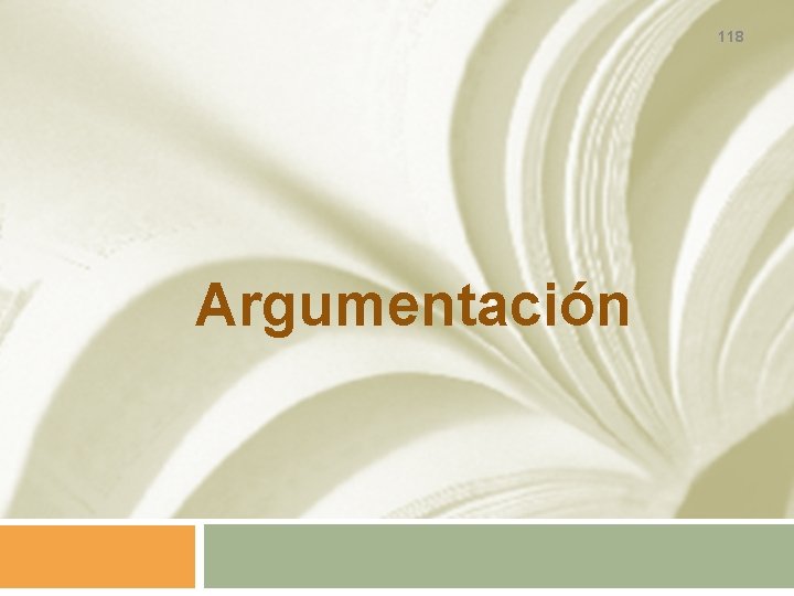 118 Argumentación 
