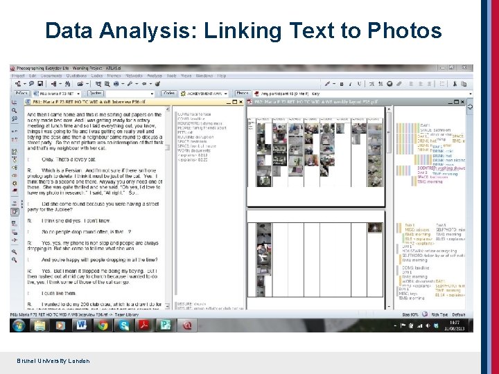 Data Analysis: Linking Text to Photos Brunel University London Data Analysis: Linking Text to Photos Brunel University London