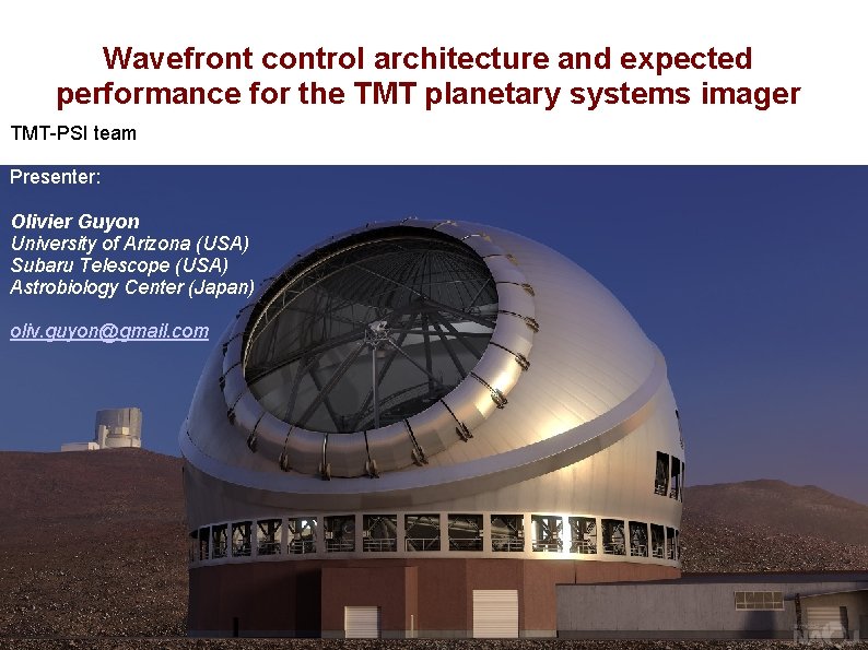 Wavefront control architecture and expected performance for the TMT planetary systems imager TMT-PSI team