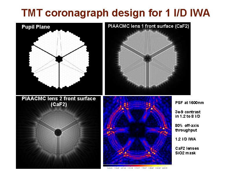 TMT coronagraph design for 1 l/D IWA Pupil Plane PIAACMC lens 2 front surface