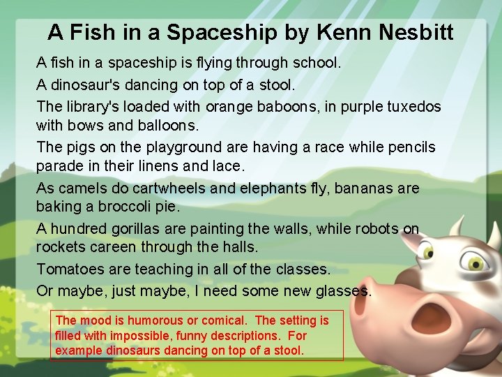A Fish in a Spaceship by Kenn Nesbitt A fish in a spaceship is