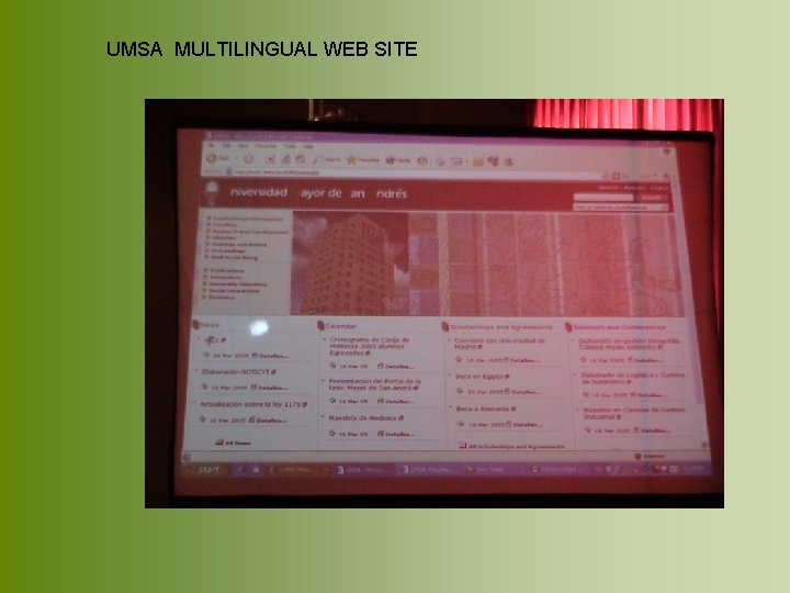 UMSA MULTILINGUAL WEB SITE 