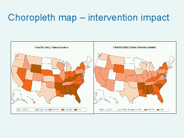 Choropleth map – intervention impact 