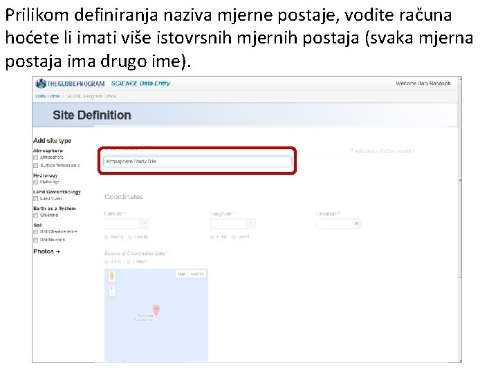 Prilikom definiranja naziva mjerne postaje, vodite računa hoćete li imati više istovrsnih mjernih postaja Prilikom definiranja naziva mjerne postaje, vodite računa hoćete li imati više istovrsnih mjernih postaja