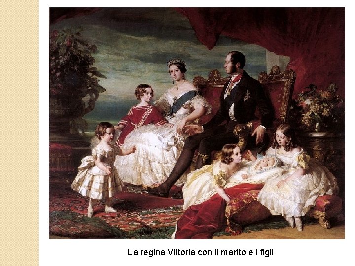 La regina Vittoria con il marito e i figli 