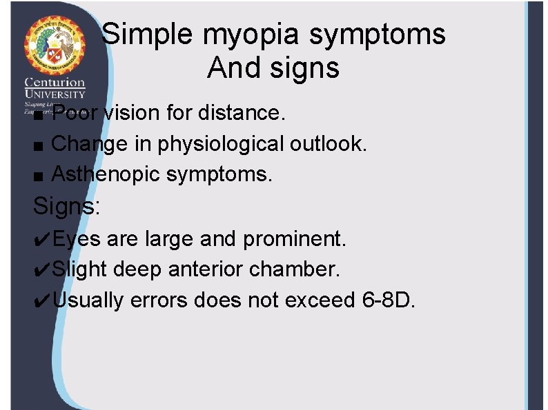 tratament miopic congenital