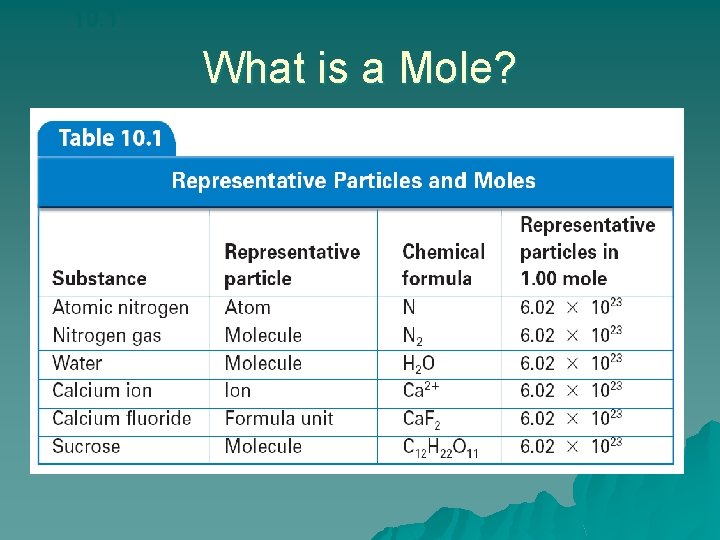 10. 1 What is a Mole? 