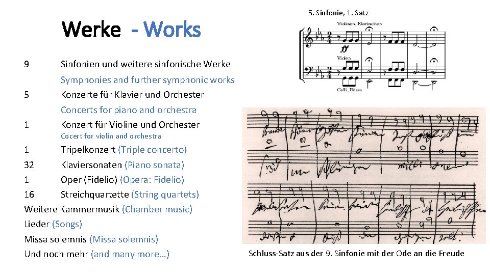 Werke - Works 9 5 1 5. Sinfonie, 1. Satz Sinfonien und weitere sinfonische