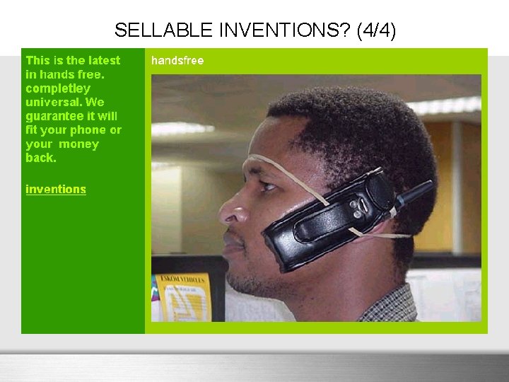 SELLABLE INVENTIONS? (4/4) 