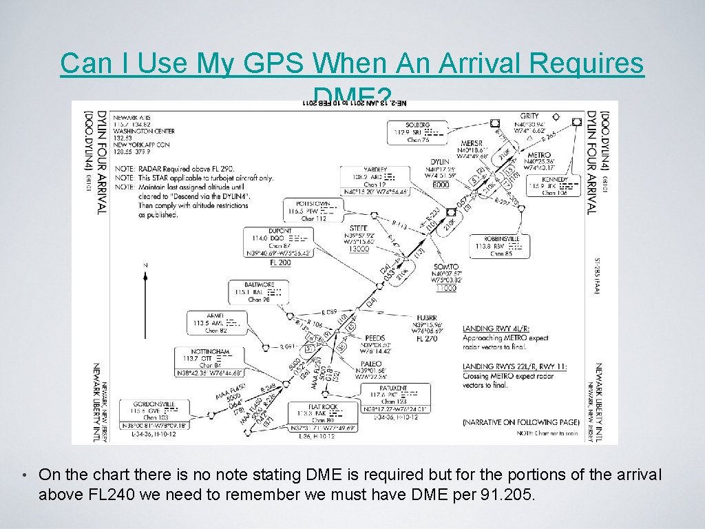 Can I Use My GPS When An Arrival Requires DME? • On the chart Can I Use My GPS When An Arrival Requires DME? • On the chart