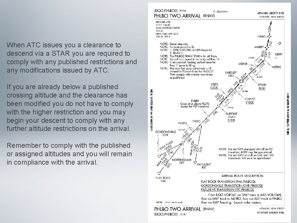 When ATC issues you a clearance to descend via a STAR you are required When ATC issues you a clearance to descend via a STAR you are required